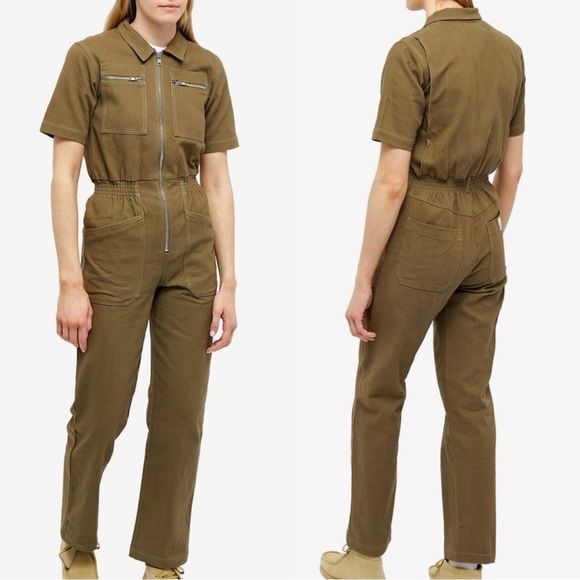 LF MARKEY Danny Boilersuit Jumpsuit Moss Green Olive Size 2 - Picture 1 of 7